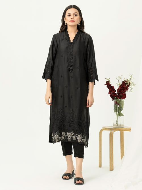 Silk Shirt-Embroidered (Pret)