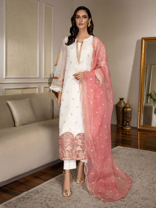 2 Piece Organza Suit-Embroidered (Unstitched)