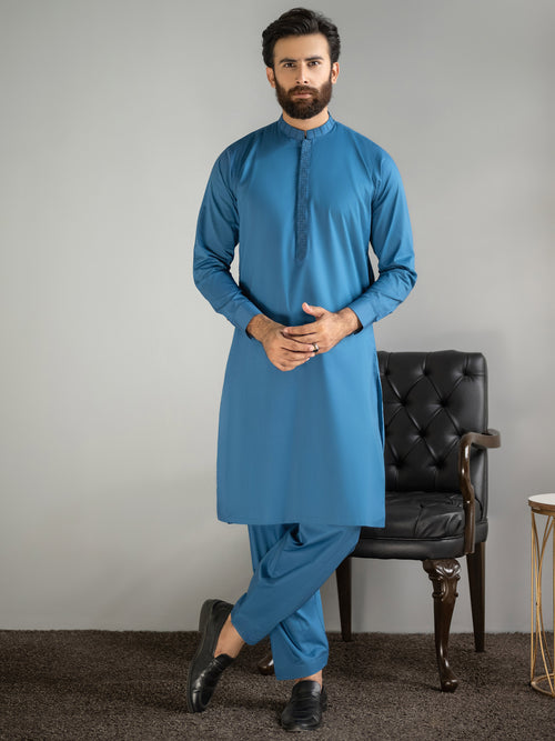 2 Piece Cotton Suit-Embroidered