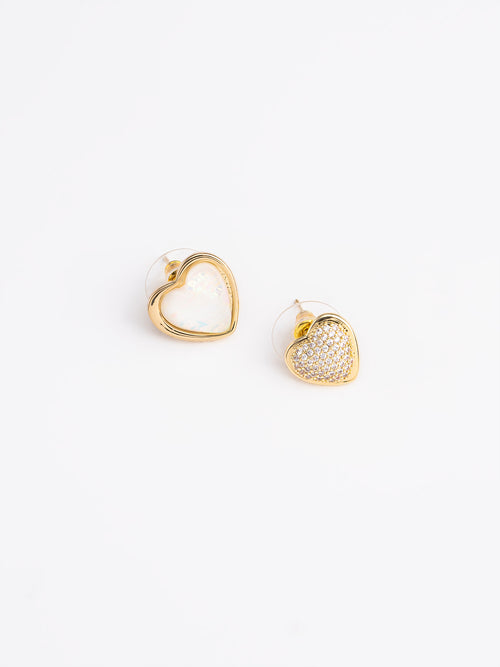 Textured Heart Studs