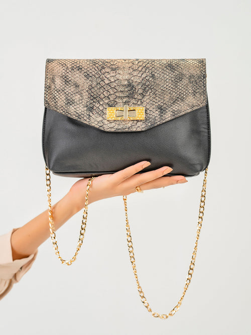 Snake Print Clutch