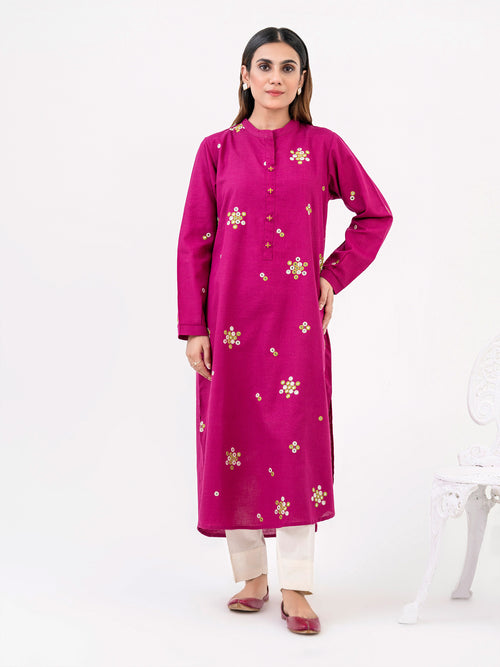 Khaddar Shirt-Embroidered (Pret)