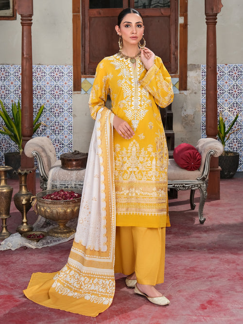 3 Piece Lawn Suit-Embroidered (Unstitched)