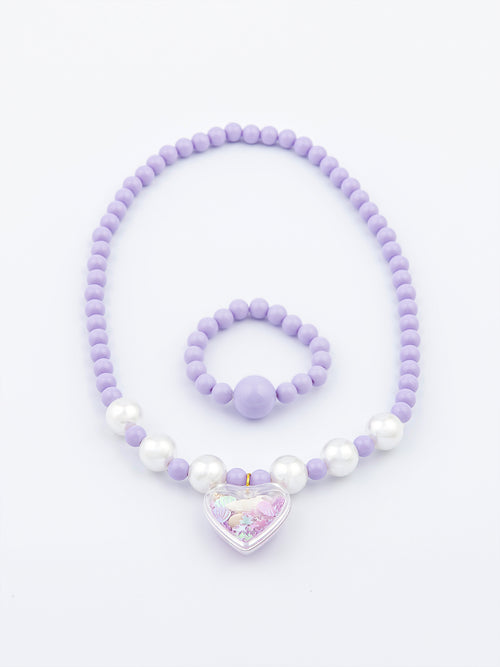 Beaded Necklace and Bracelet Set