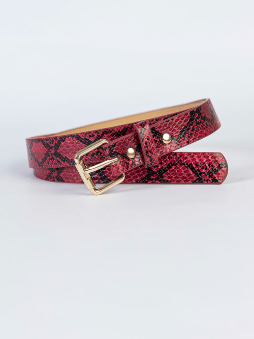 Snake Textured Belt