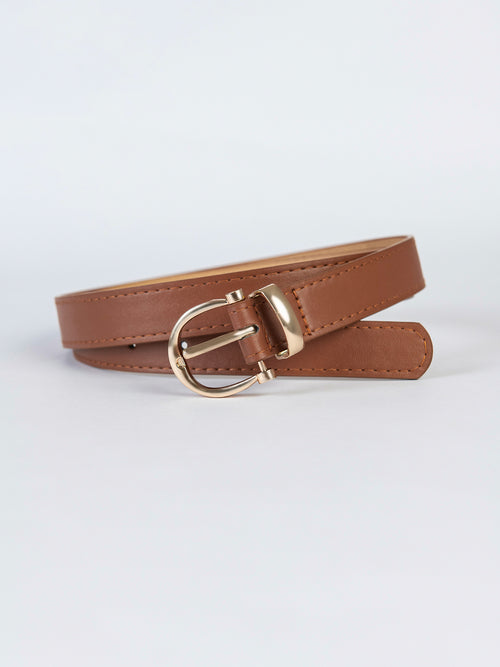 Metallic Buckle Belt