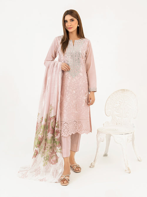 3 Piece Lawn Suit-Embroidered (Pret)