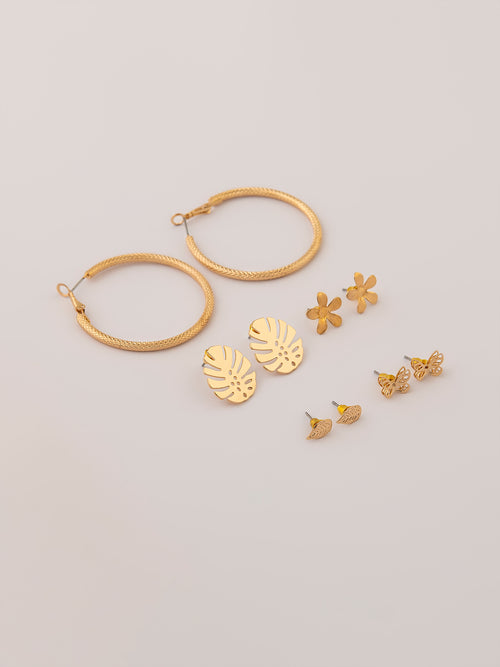 Gold Earrings Set