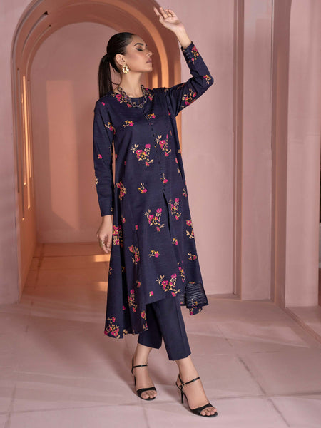 Pakistani stylish dress shirt, Uraib style with hand embroidery and block  print | eBay