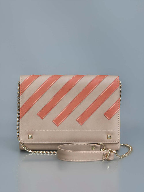 Striped Clutch