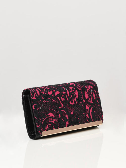 Sequin Embroidered Wallet