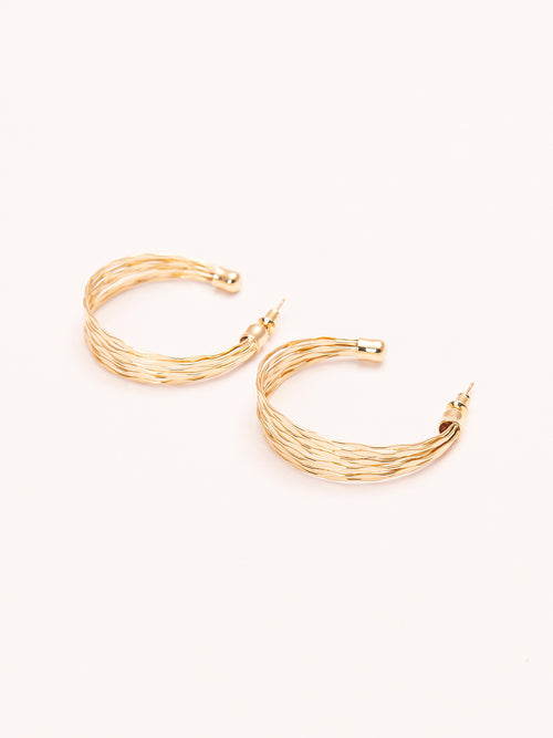 Stacked C-Hoop Earrings