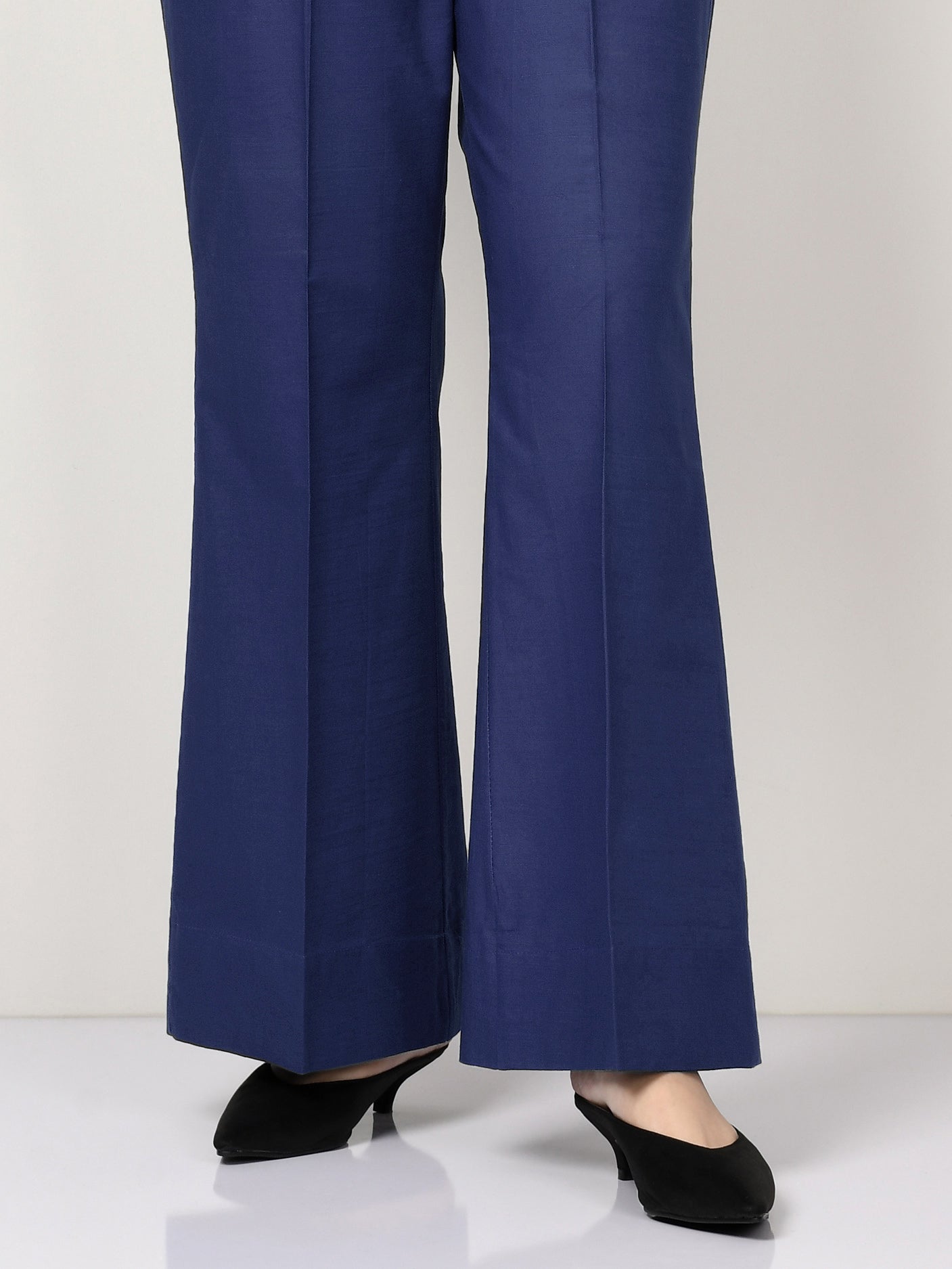 Bell Bottom Stretch Formal Trousers For Women - Sky Blue