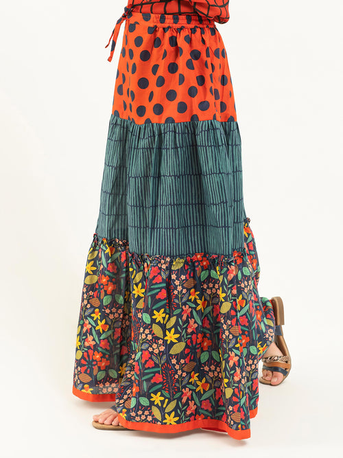 Printed Lawn Skirt