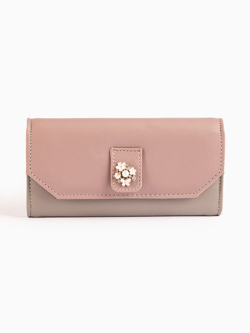 Floral Embellished Wallet