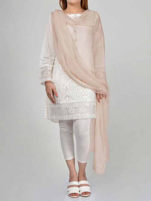 Chiffon Dupatta - Flesh