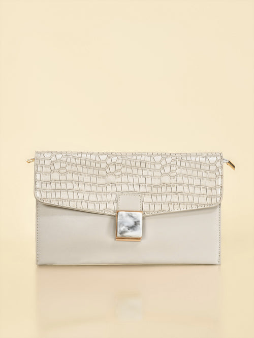 Marble Detail Clutch