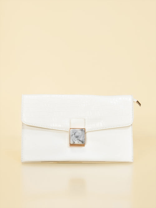 Marble Detail Clutch