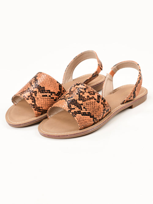 Printed Sandals - Orange