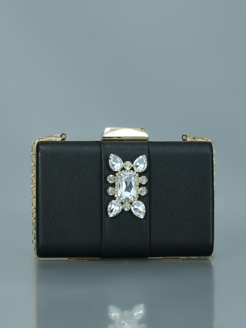 Stone Brooch Clutch