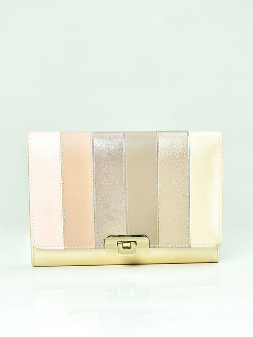 Shimmer Striped Clutch Bag