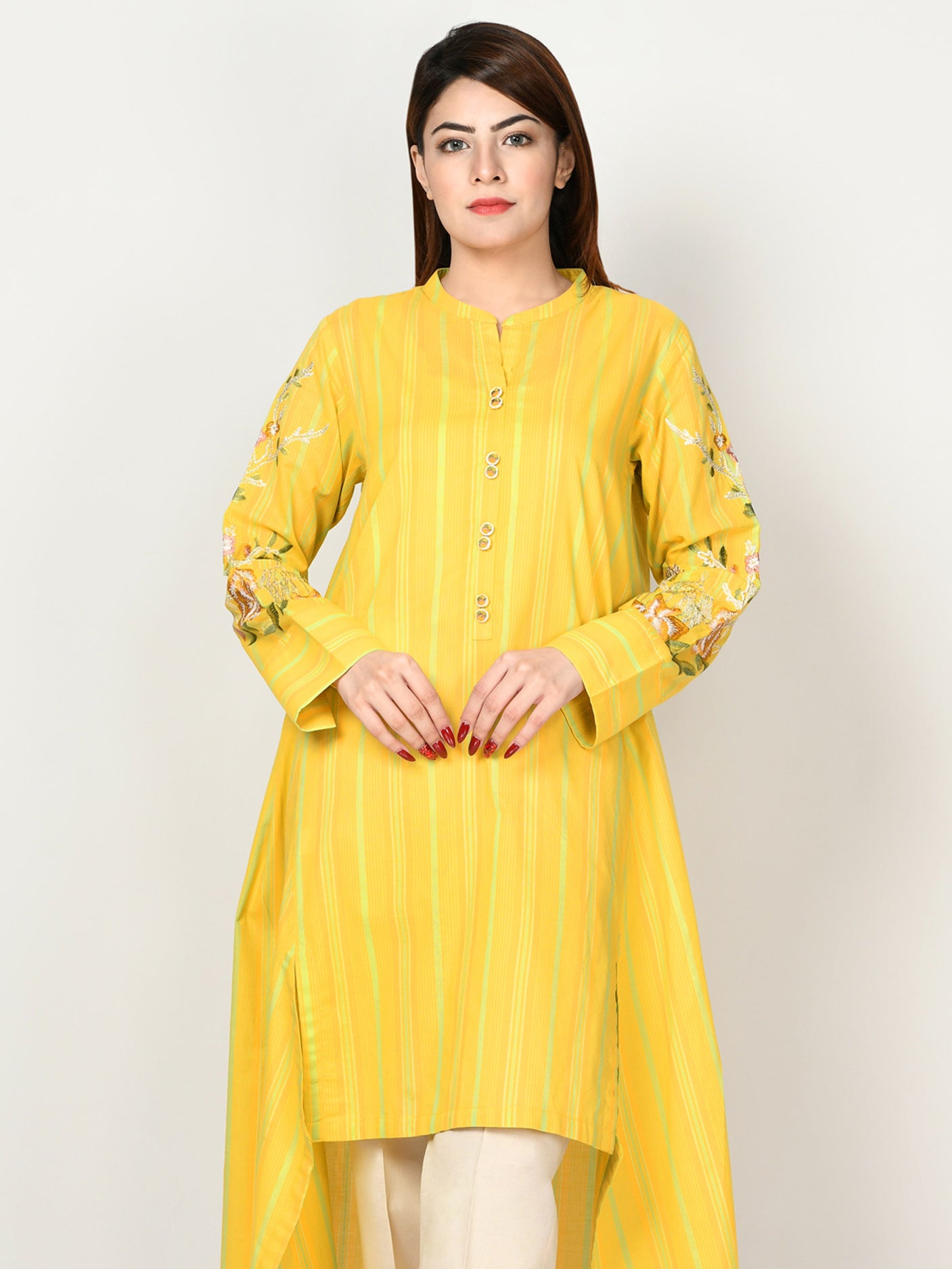 khaadi yellow dress