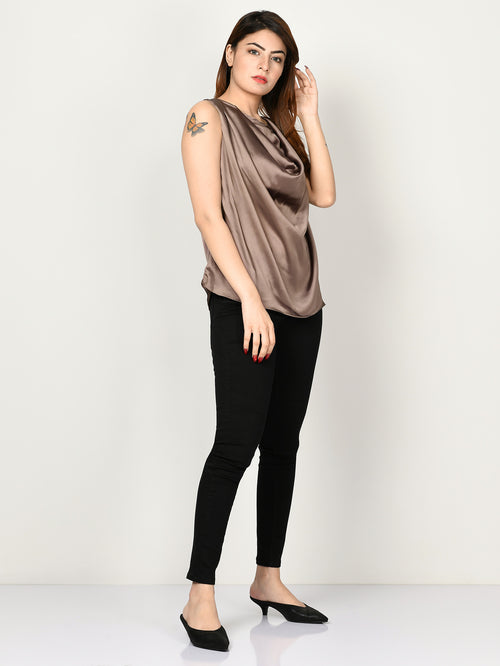 Draped Neck Top