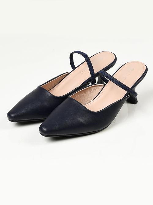 Pointed Heels - Dark Blue