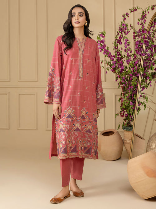 2 Piece Yarn Dyed Suit-Embroidered (Unstitched)