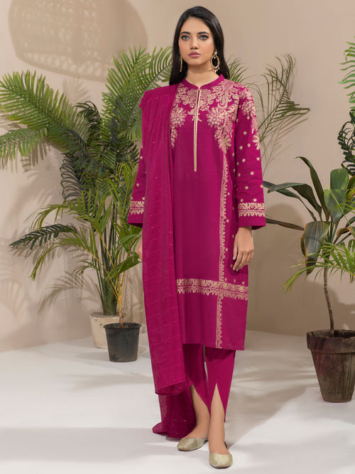 3 Piece Khaddar Suit-Pasted (Unstitched)