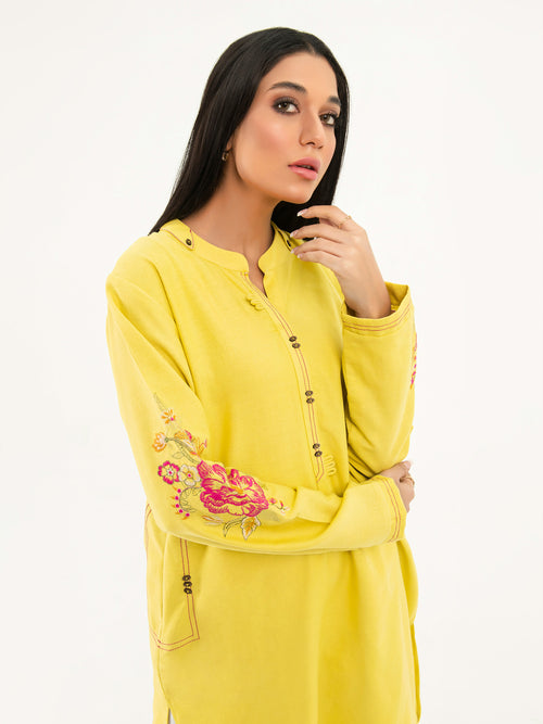 Khaddar Shirt-Embroidered (Pret)