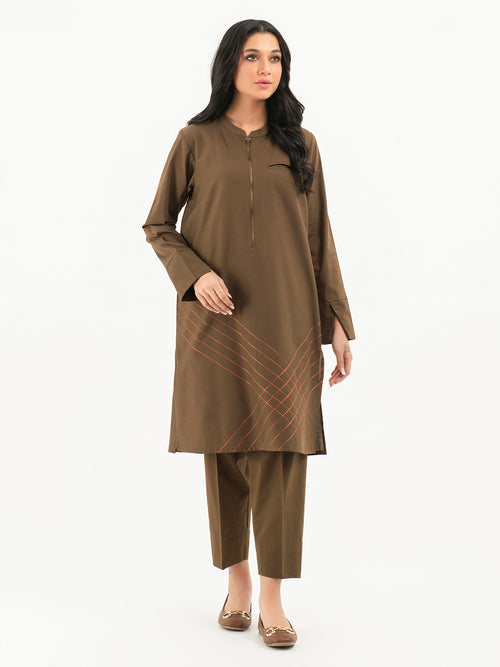 2 Piece Winter Cotton Suit-Dyed (Pret)