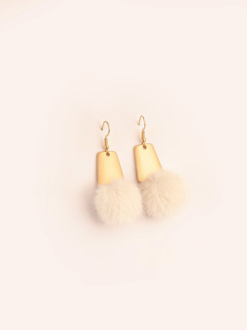 Pompom Drop Earrings