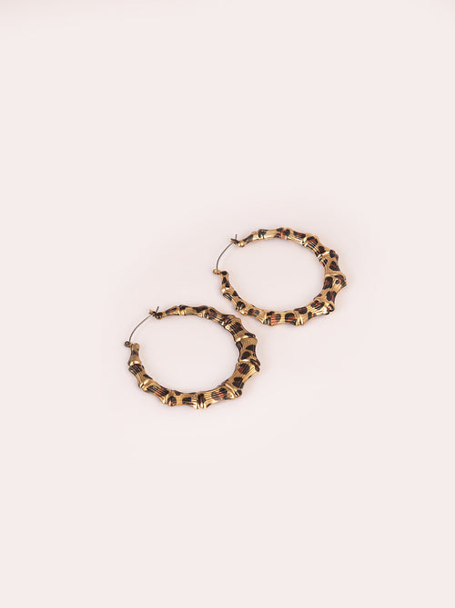 Animal Pattern Hoop Earrings