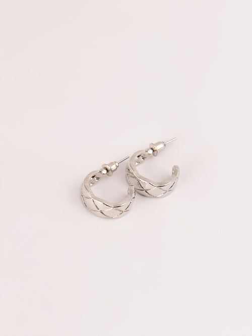 Silver C-Hoop Earrings