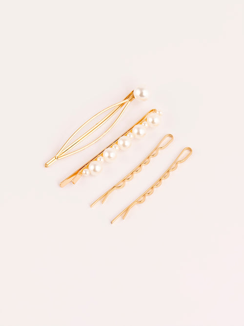 Golden Hair Pin Set