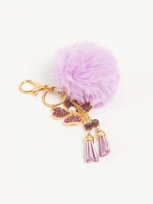 Embellished Floral Keychain