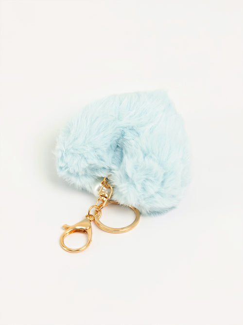 Heart-Shape Pompom Keychain