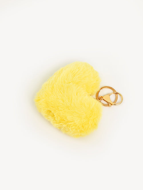 Pompom Heart Keychain