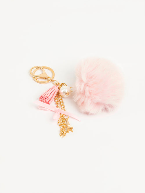 Fur Pompom Keychain