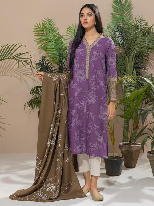 2 Piece Khaddar Suit-Printed (Unstitched)