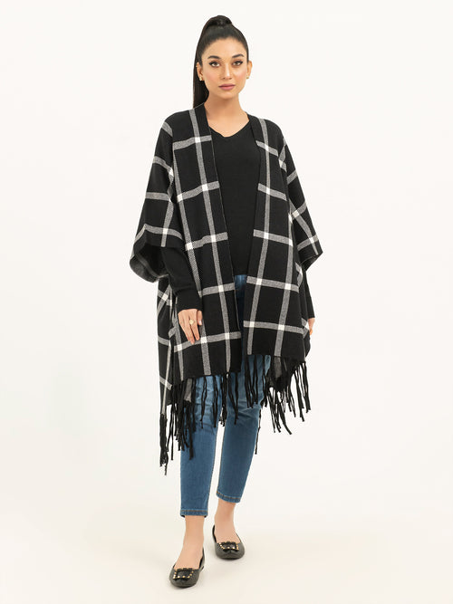 Checkered Cape Shawl