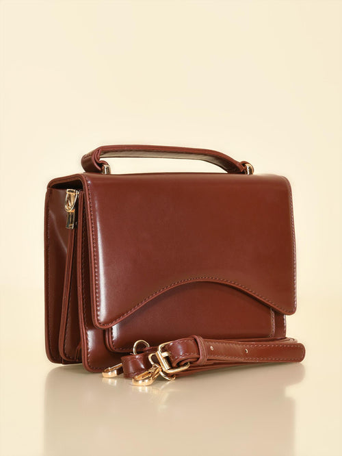 Glossy Finish Crossbody Bag