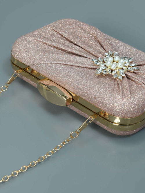 Shimmer Brooch Clutch