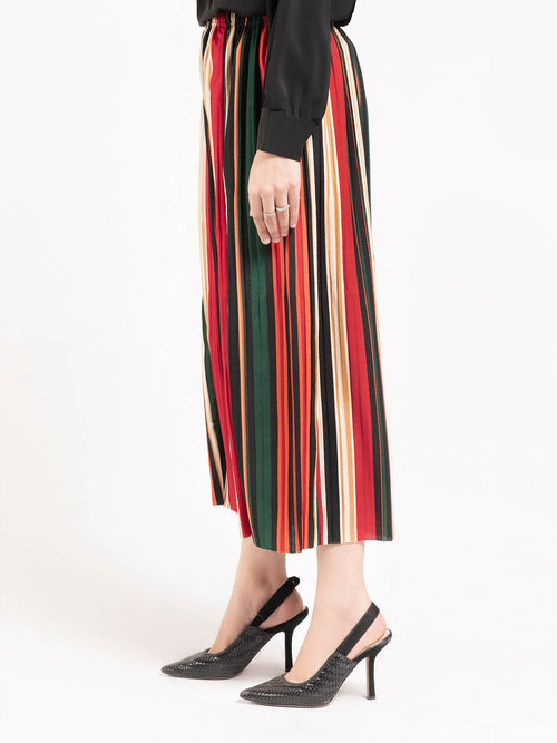 Striped Culotte Pants