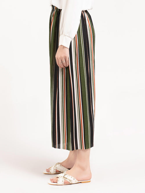 Striped Culotte Pants