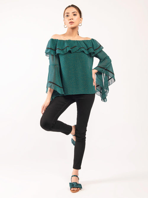 Off Shoulder Grip Top