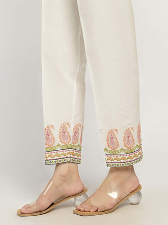 Embroidered Winter Cotton Trousers(Pret) – Limelightpk