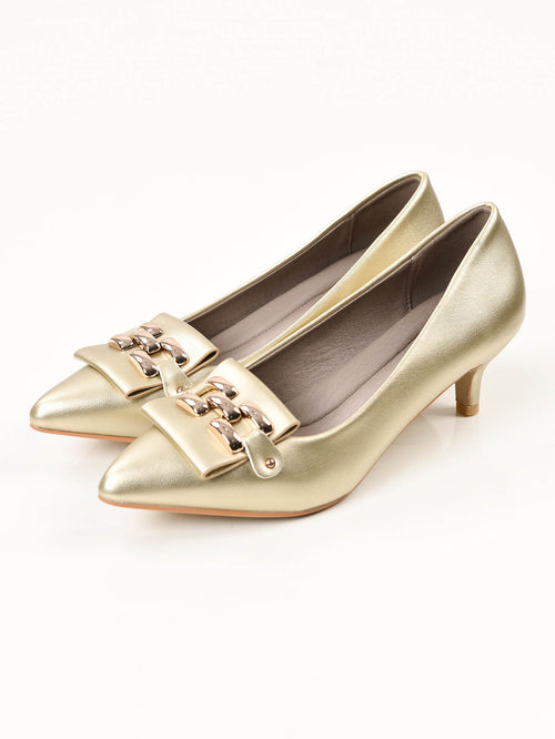 Pointed Heels - Light Gold