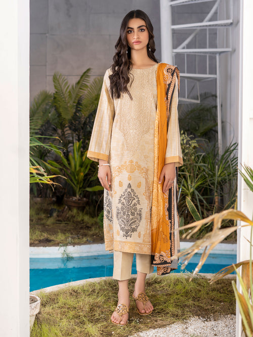 2 Piece Jacquard Suit-Embroidered (Unstitched)